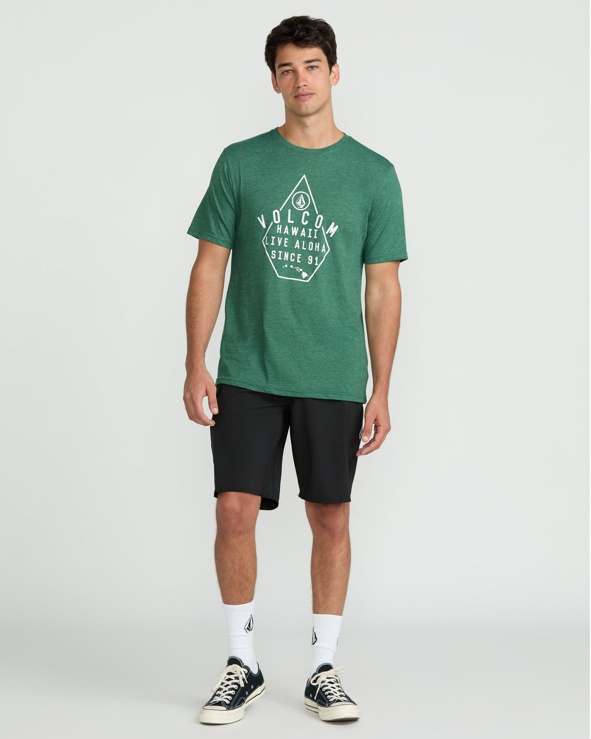 Men's Lined Up Short Sleeve Tee | Volcom Top Pick