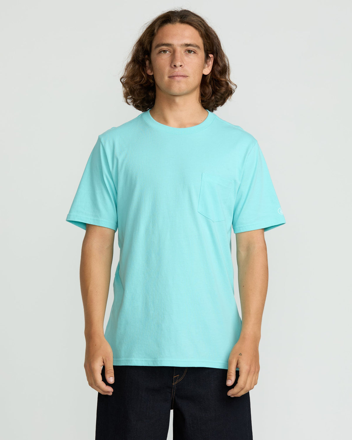 Men's Solid Short Sleeve Shirt Pocket Tee | Volcom Sale