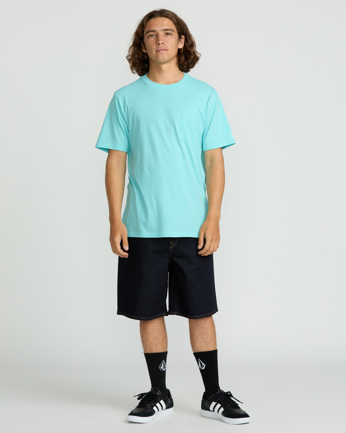 Men's Solid Short Sleeve Shirt Pocket Tee | Volcom Sale