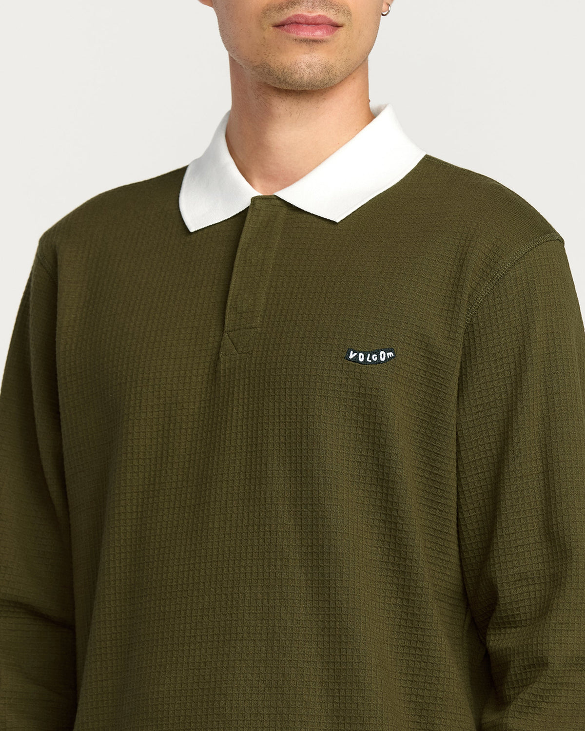 Men's Curbstone Polo Long Sleeve Shirt | Volcom Trending