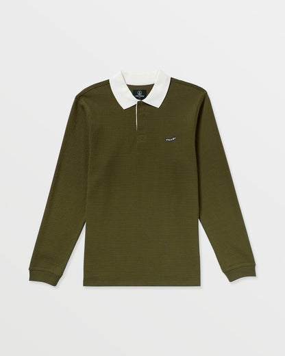 Men's Curbstone Polo Long Sleeve Shirt | Volcom Trending