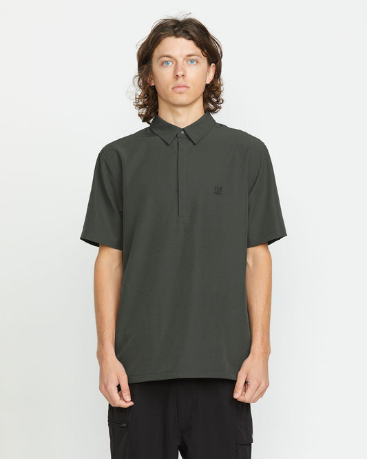 Volcom Japan Men's Sense Popover Short Sleeve Shirt | Volcom Signature