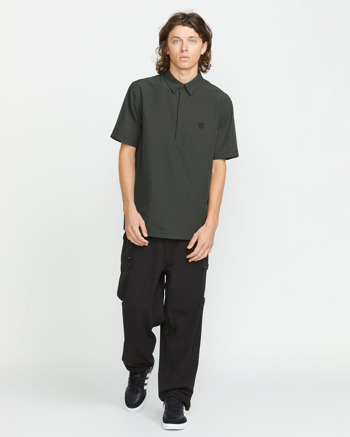 Volcom Japan Men's Sense Popover Short Sleeve Shirt | Volcom Signature