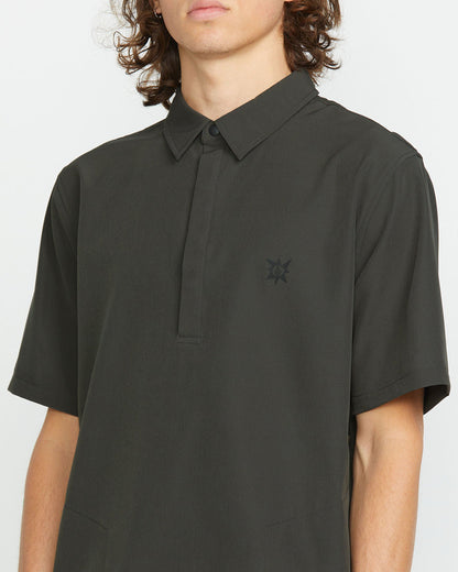 Volcom Japan Men's Sense Popover Short Sleeve Shirt | Volcom Signature