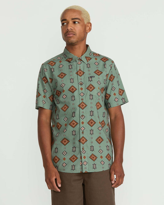 Men's Desert Dobby Short Sleeve Shirt | Volcom Top Pick