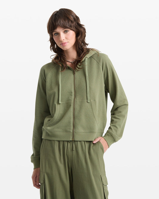 Women's Lived In Fleece Zip Sweatshirt | Volcom Discount