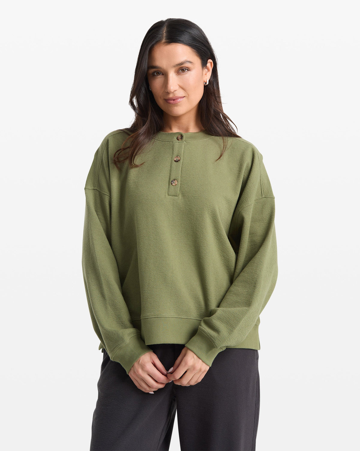 Women's Lived In Fleece Henley | Volcom Classic