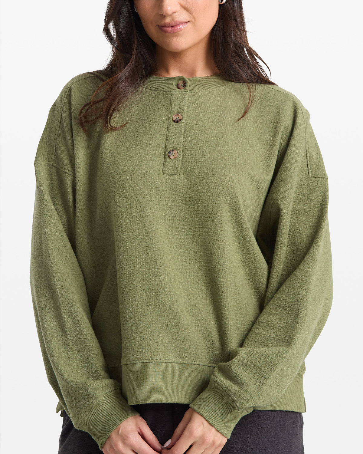 Women's Lived In Fleece Henley | Volcom Classic