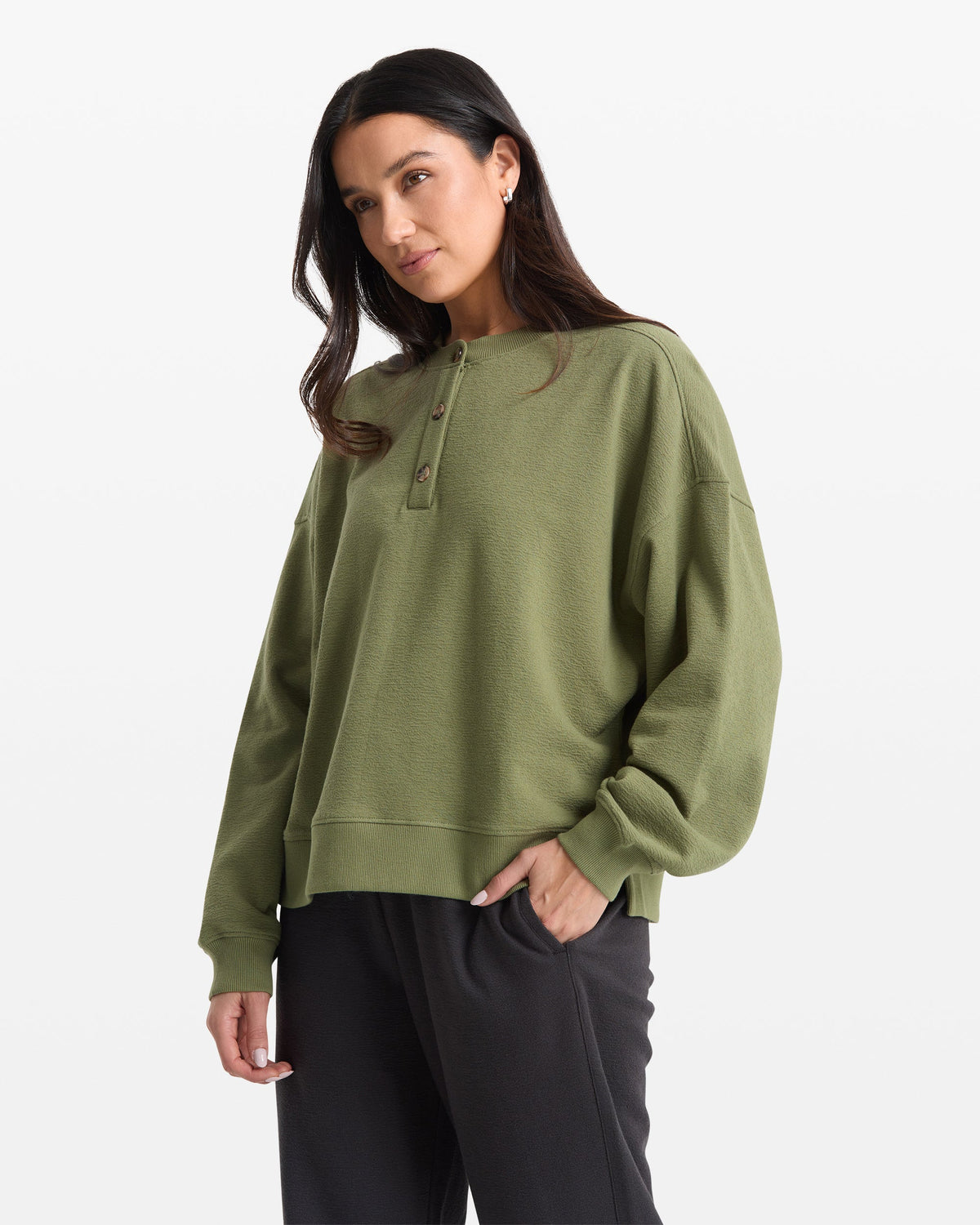 Women's Lived In Fleece Henley | Volcom Classic