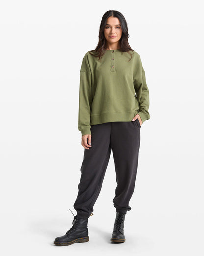 Women's Lived In Fleece Henley | Volcom Classic
