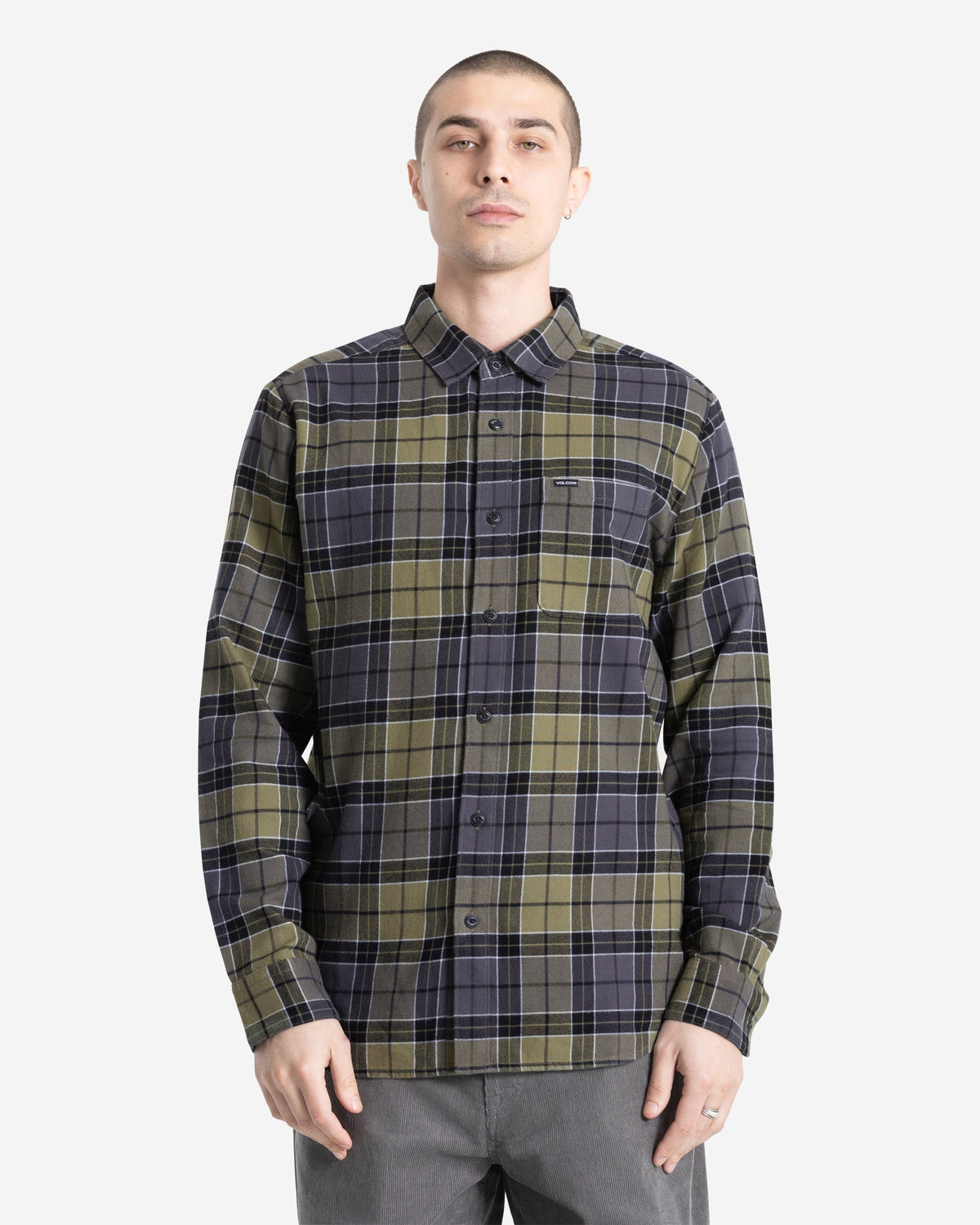 Men's Caden Plaid Long Sleeve Shirt | Volcom Trusted