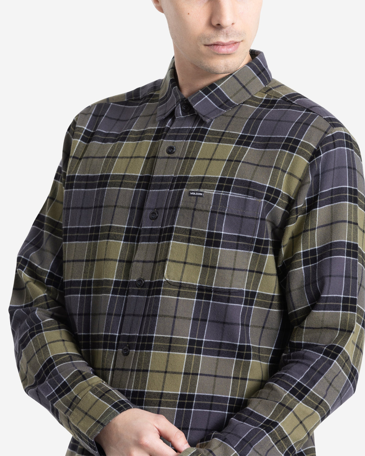 Men's Caden Plaid Long Sleeve Shirt | Volcom Trusted