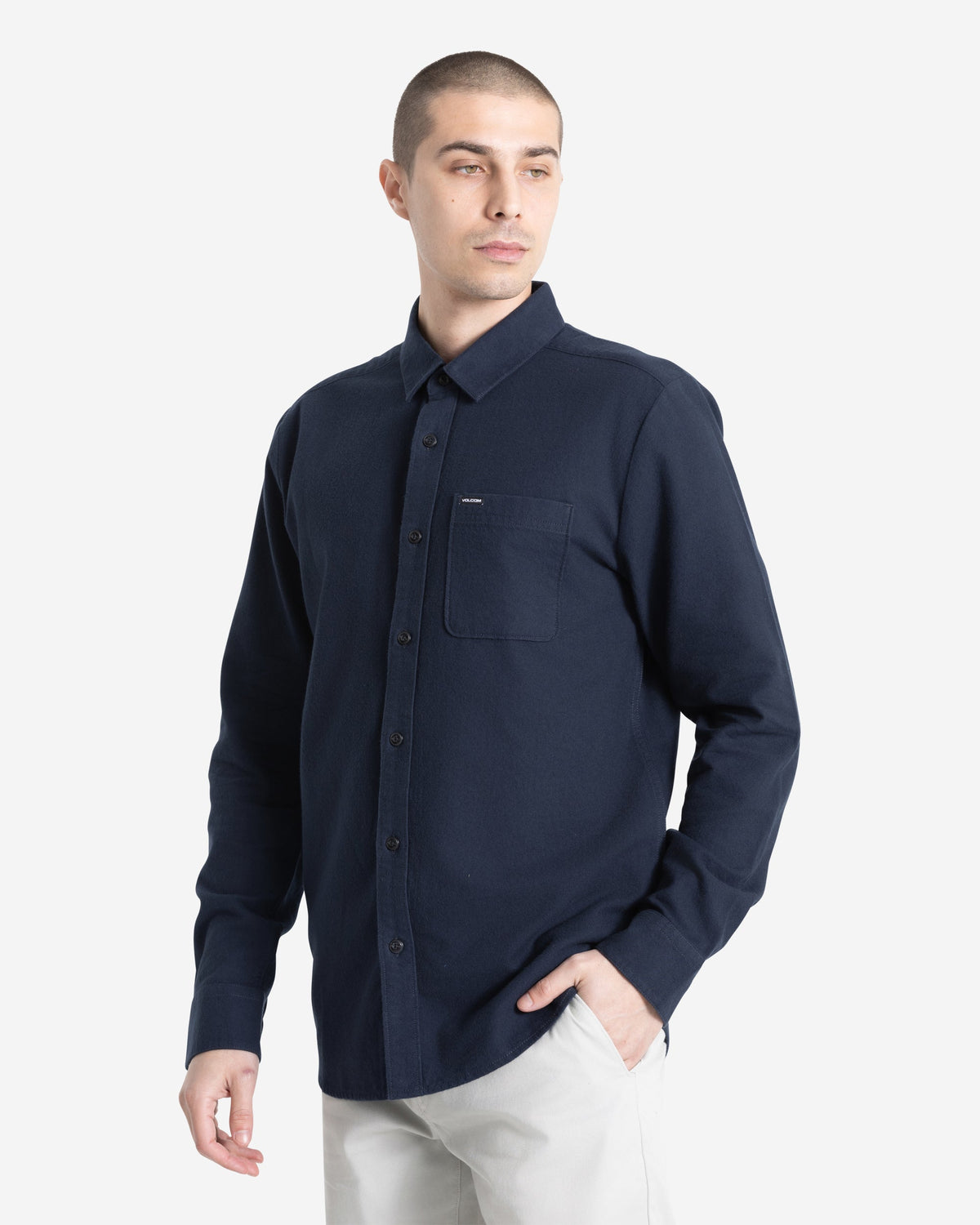 Men's Caden Solid Long Sleeve Shirt | Volcom Great Value