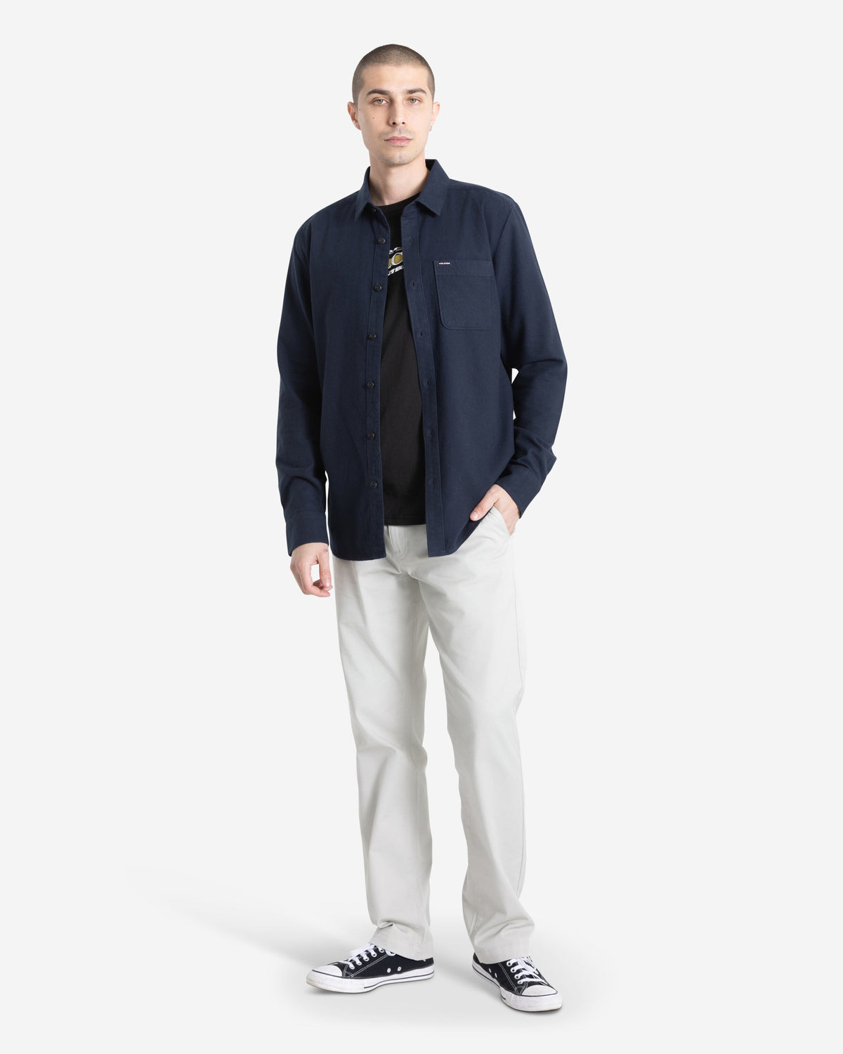Men's Caden Solid Long Sleeve Shirt | Volcom Great Value