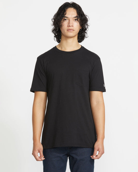 Men's Solid Short Sleeve Shirt Pocket Tee | Volcom Top Pick